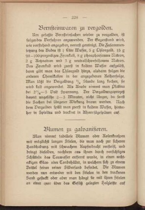 Bernsteinwaren zu vergolden.