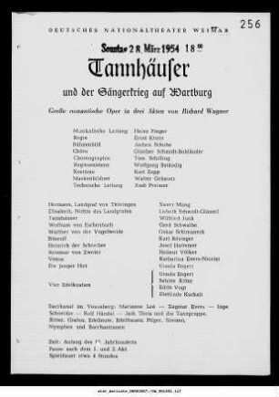 Tannhäuser und der Sängerkrieg auf Wartburg