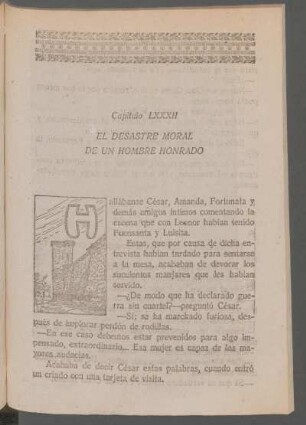 Capítulo LXXXII - El desastre moral de un hombre honrado