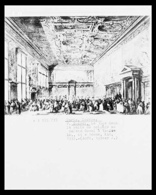 Venezianische Feste — Der Doge gewährt Audienz in der Sala del Collegio des Dogenpalastes