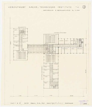 Nachrichtentechnische Institute der Technischen Universität Berlin Vorentwurf D: Grundriss 1.OG 1:200