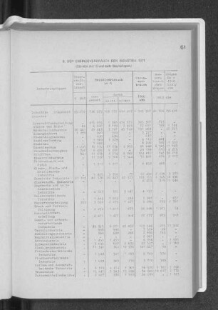6. Der Energieverbrauch der Industrie 1971