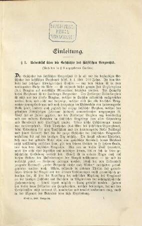 Das allgemeine Berggesetz für das Königreich Sachsen