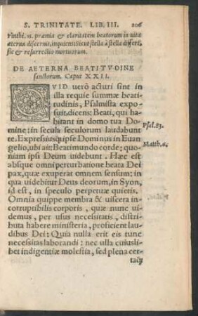 De Aeterna Beatitudine sanctorum. Caput XXII.