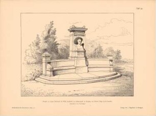 Denkmal für Wilh. Seyfferth im Johannapark, Leipzig: Perspektivische Ansicht (aus: Architekt. Rundschau, hrsg.v. Eisenlohr & Weigle, 1887)