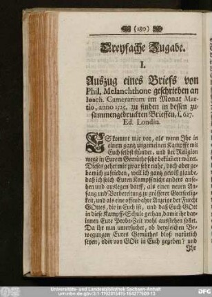 Dreyfache Zugabe.