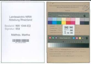 Entnazifizierung Martha Matthes , geb. 14.01.1892 (Lehrerin)