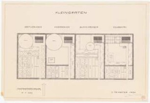 Kleingarten: Grundriss 1:100