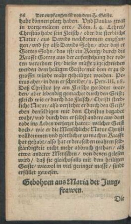Gebohren aus Maria der Jungfrawen.