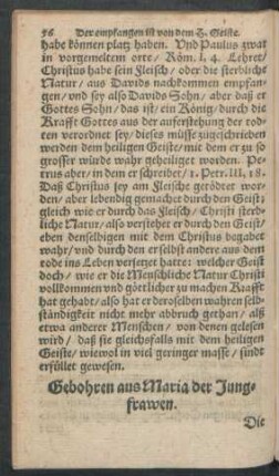 Gebohren aus Maria der Jungfrawen.