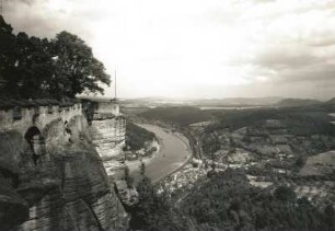 Königstein. Festung. Blick über die Königsnase nach Osten