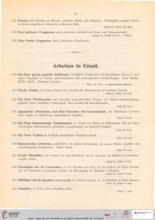 Arbeiten in Email (Nr. 234 - 248)