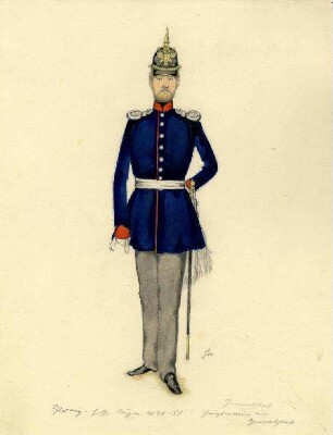 Uniformbild, Hauptmann der Infanterie der Schleswig-Holsteinischen Armee