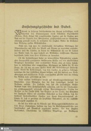 Entstehungsgeschichte des Bades