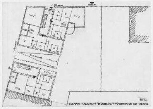 Wohnhaus Brüderstraße (nicht realisiert) – Grundriss EG. Berlin-Spandau, Brüderstraße 7, Földerichstraße 62