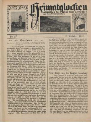 27.1918: Heimatglocken