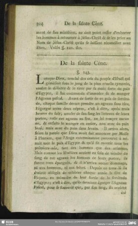 De la sainte Céne