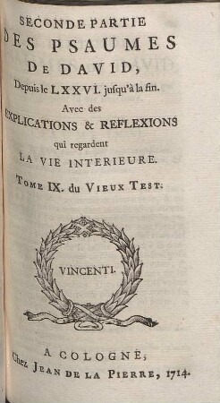 Les Livres De L´Ancien Testament. - 9. Seconde Partie Des Psaumes De David
