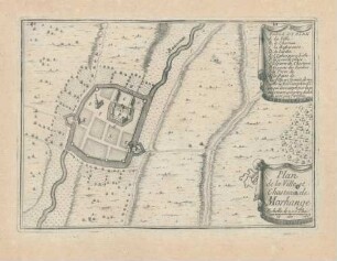 Plan de la Ville et Chasteau de Morhange