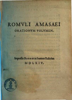 Orationum volumen