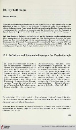 10. Psychotherapie