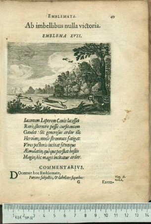 Ab imbellibus nulla victoria. Emblema XVII.