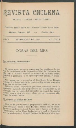 Cosas del mes