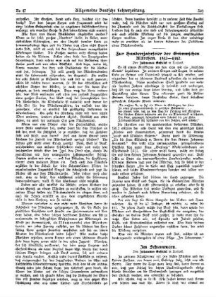 Zur Hundertjahrfeier der Grimmschen Märchen : 1812 - 1912