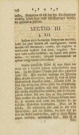 Sectio III.