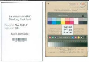 Entnazifizierung Bernhard Stein , geb. 23.09.1920 (Angestellter)