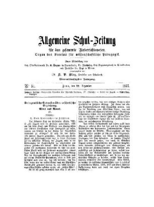 Gelegentliche Gedanken ueber aesthetische Erziehung. Altes und Neues : (Schluß)