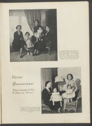 Varias generaciones - Artísticas fotografías de Dora de Zucker para "Anales"