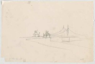 Thiersch, Friedrich von; Budapest; Schwurplatzbrücke - Perspektive
