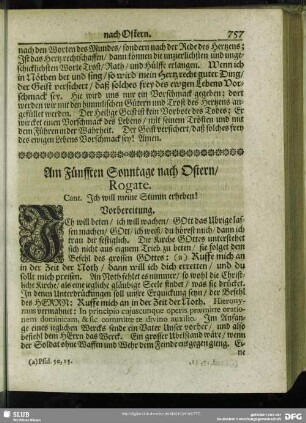 Am Fünfften Sonntage nach Ostern, Rogate