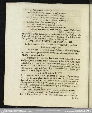 Mensae Poeticae Missus III