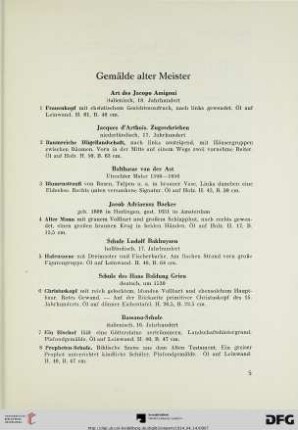 Gemälde alter Meister (Nr. 1-115)