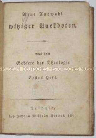 Sammlung von Anekdoten aus den Bereichen Theologie und Militär