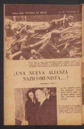 ¿Una nueva alianza nazicomunista ...? : Para una historia de espías