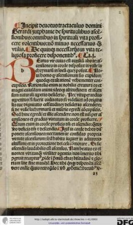 De quinque necessariis in vita religiosa proficere disponentibus. Capitulum i.