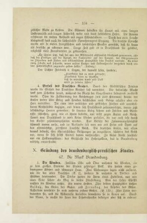 X. Gründung des brandenburgisch-preußischen Staates