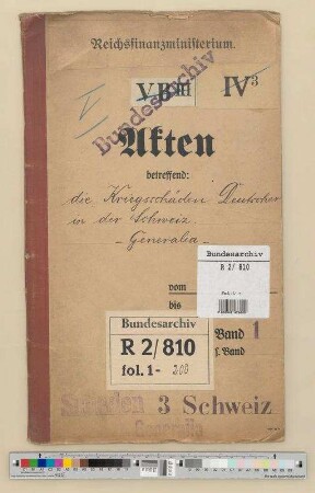 Kriegsschäden Deutscher in der Schweiz
