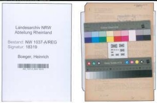 Entnazifizierung Heinrich Boeger , geb. 00.00.0000 (Reg.Sekretaer)