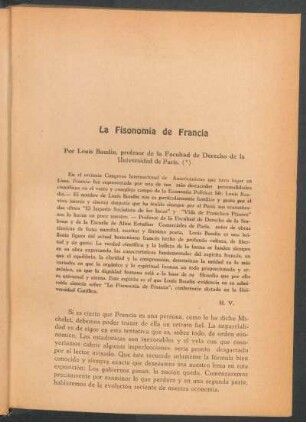 La fisonomía de Francia