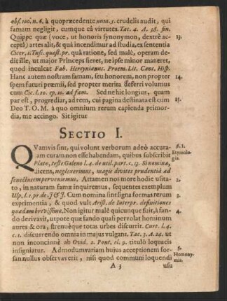 Sectio I. [bis] Sectio Ultima.