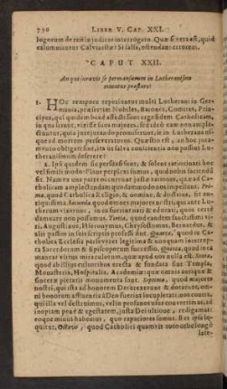 Caput XXII. An qui iuravit se permansurum in Lutheranismo teneatur praestare?