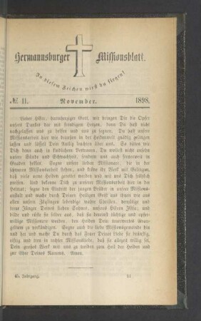 N° 11. November. 1898