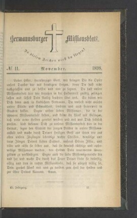 N° 11. November. 1898