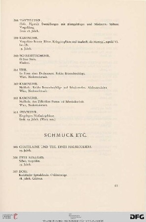 Schmuck etc. (Nr. 365-377)