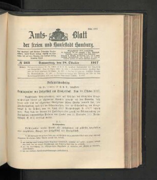 No. 263, 18. Oktober 1917