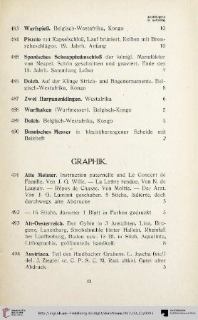 Graphik (Nr. 491-545)